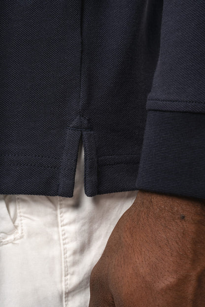 Bio180 piqué herenpolo lange mouwen