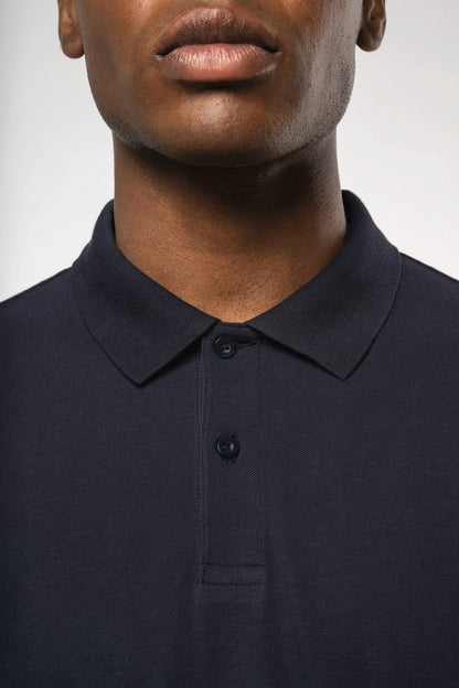 Bio180 piqué herenpolo lange mouwen