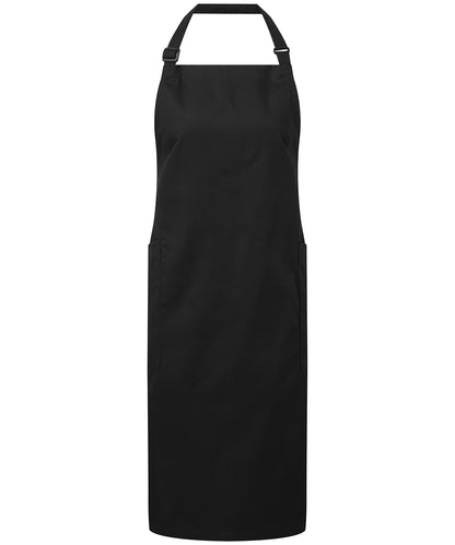 Recycled polyester and cotton bib apron, organic and Fairtrade certified