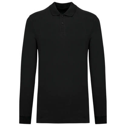 Bio180 piqué herenpolo lange mouwen