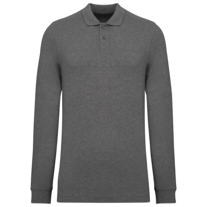 Bio180 piqué herenpolo lange mouwen