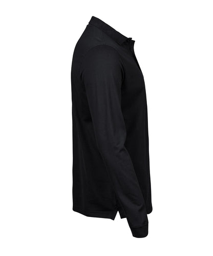 Luxury stretch long sleeve polo