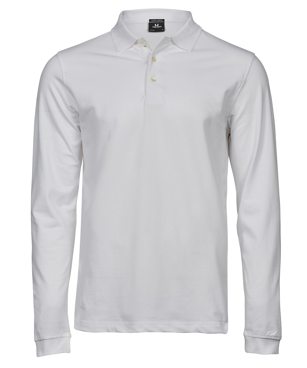 Luxury stretch long sleeve polo