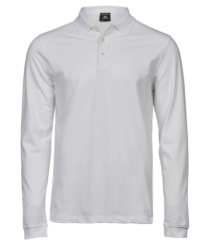 Luxury stretch long sleeve polo