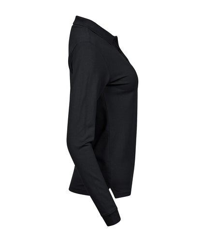 Women's luxury stretch long sleeve polo