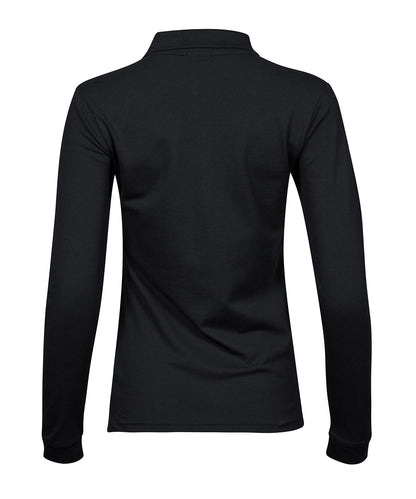 Women's luxury stretch long sleeve polo