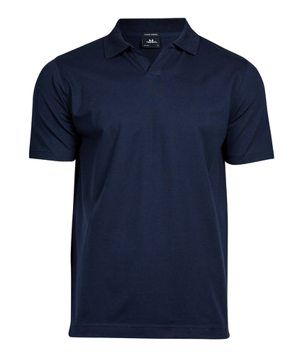 Luxury stretch v-neck polo