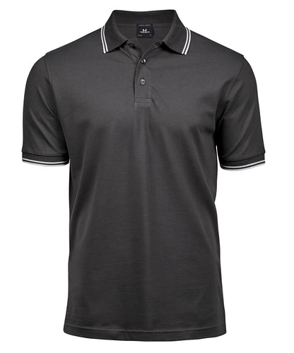 Luxury stripe stretch polo - New Wave Society