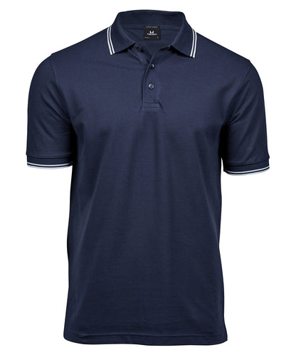 Luxury stripe stretch polo - New Wave Society