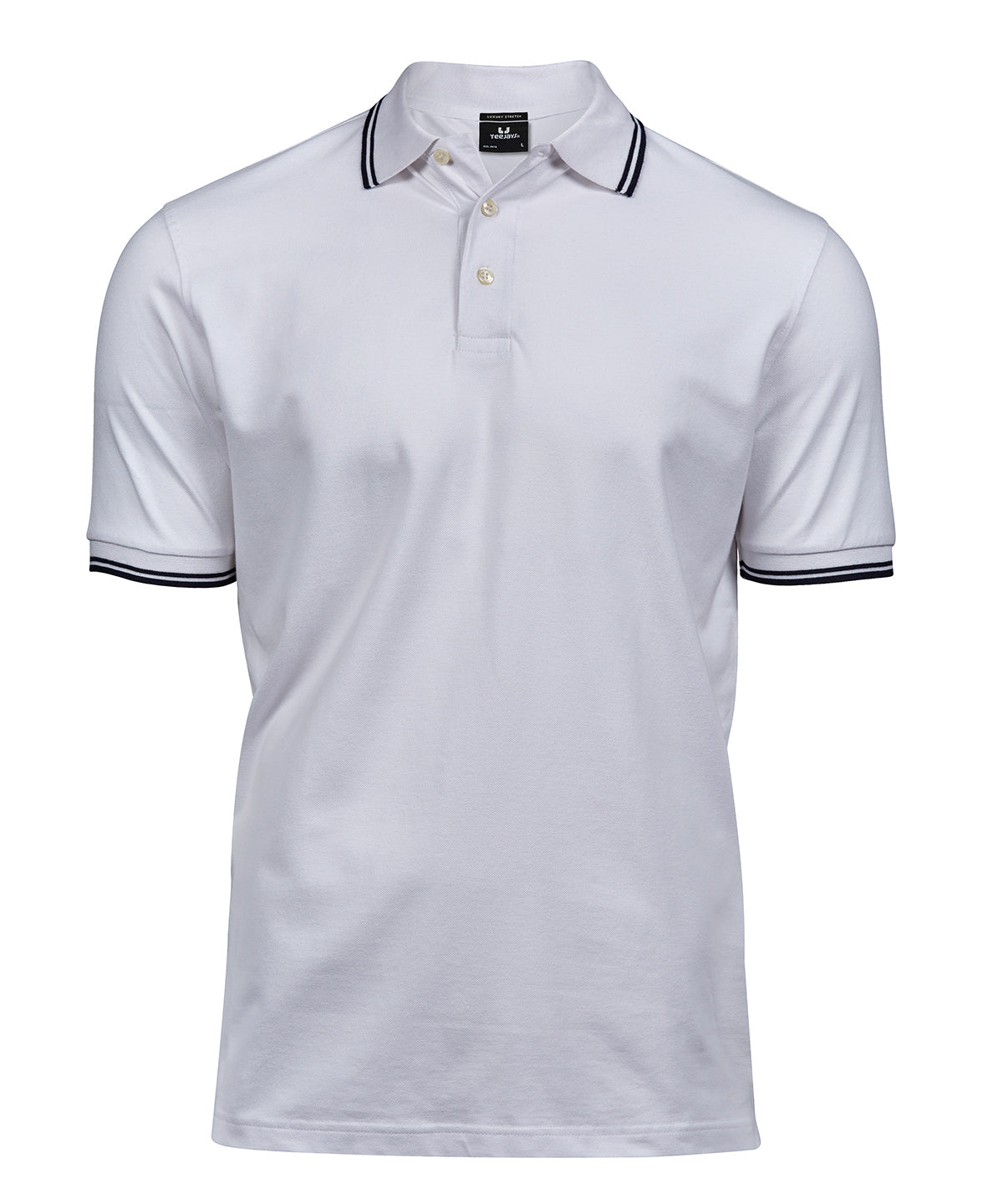 Luxury stripe stretch polo - New Wave Society