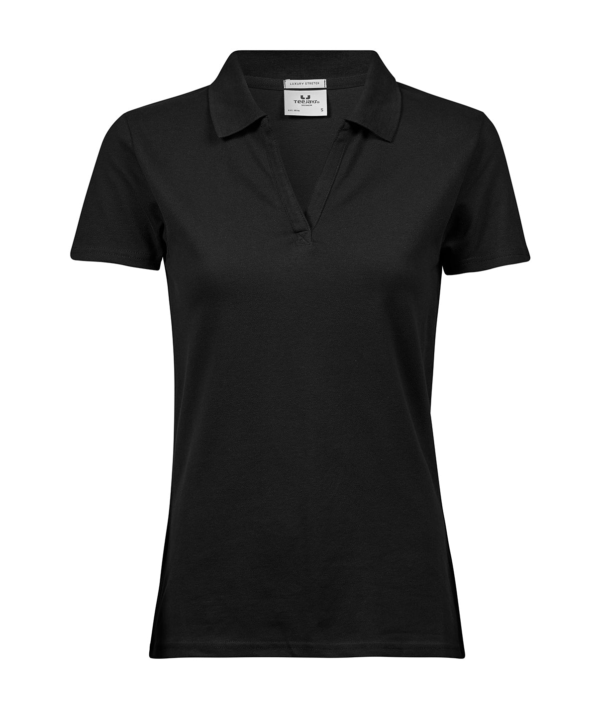 Women's luxury stretch v-neck polo (1409)