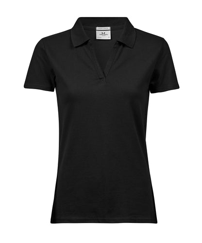 Women's luxury stretch v-neck polo (1409)