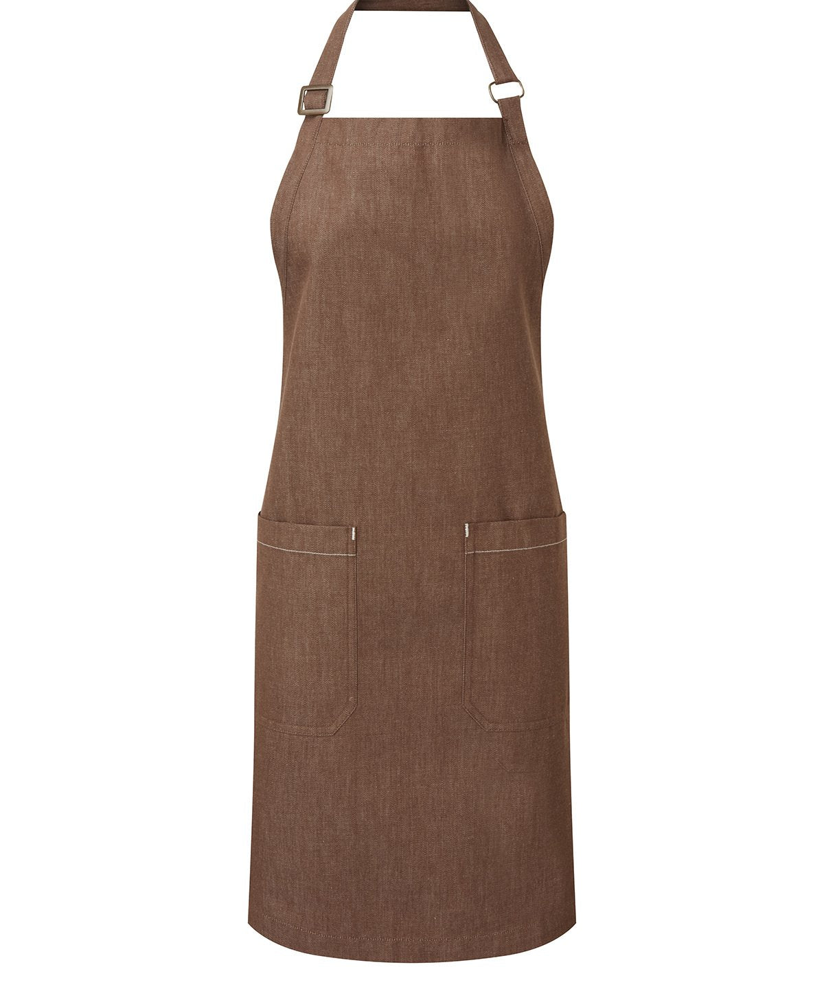 Cotton denim bib apron, organic and Fairtrade certified