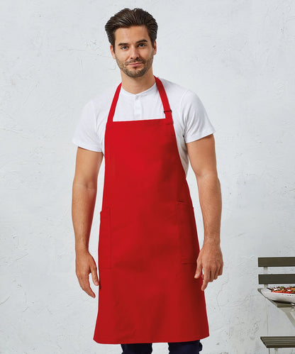 Recycled polyester and cotton bib apron, organic and Fairtrade certified