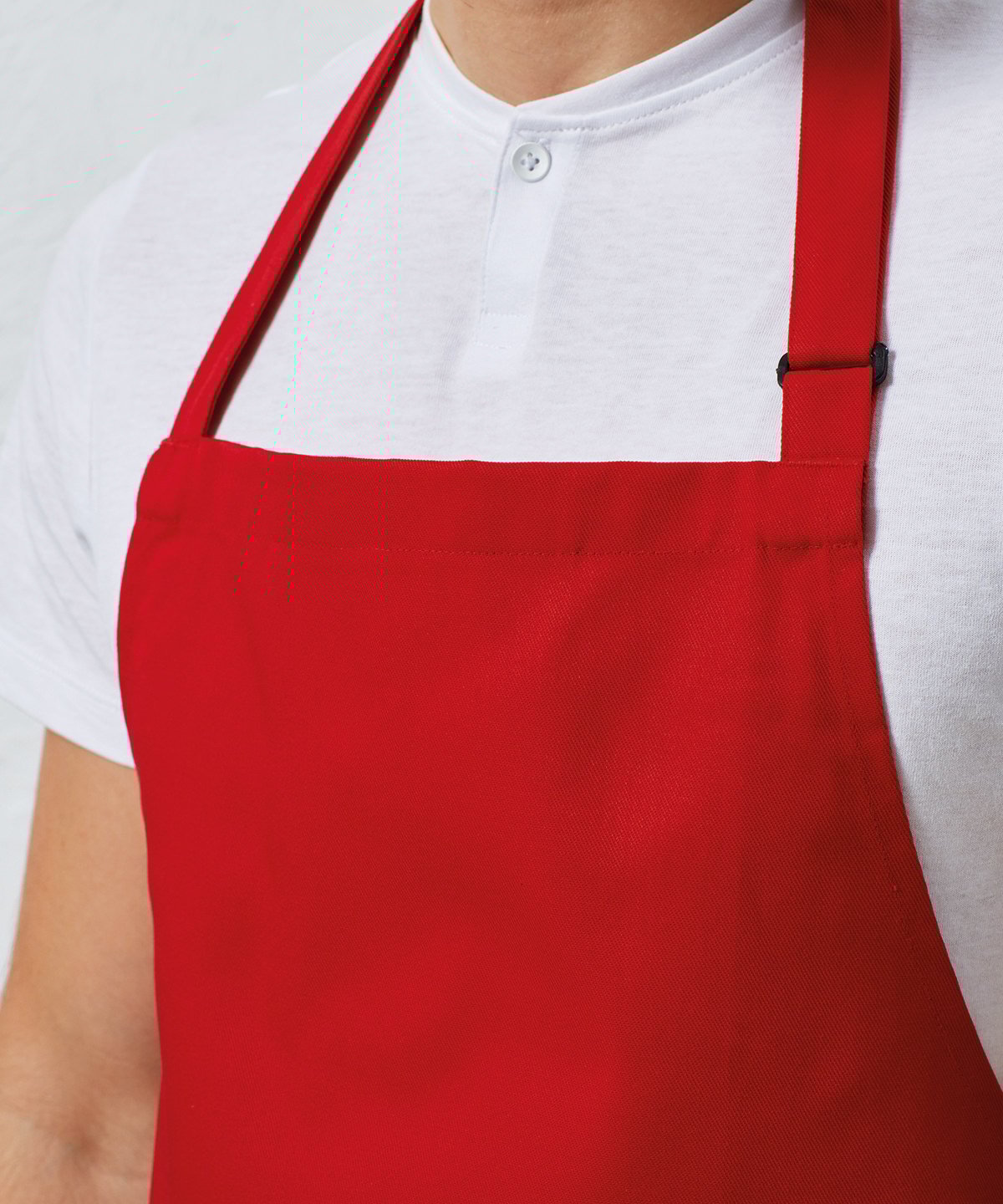 Recycled polyester and cotton bib apron, organic and Fairtrade certified