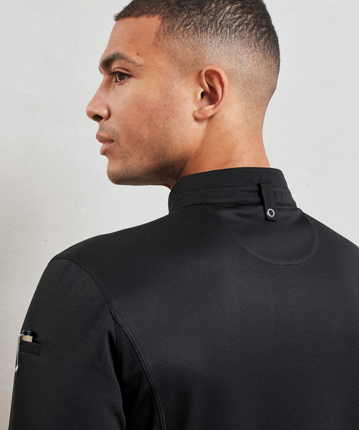 Essential Coolchecker® song sleeve shef's shirt