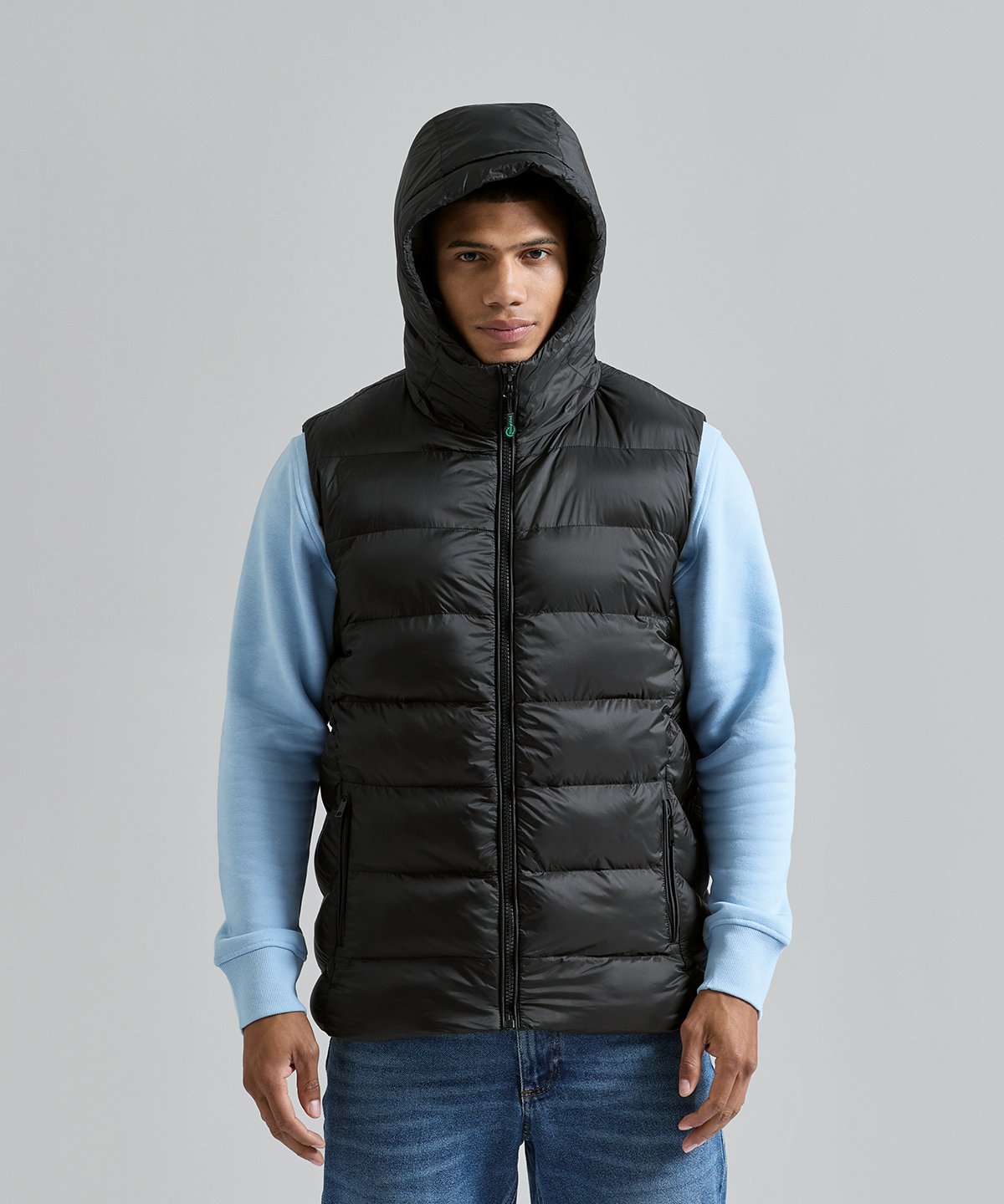 Solitude recycled hooded bodywarmer - New Wave Society
